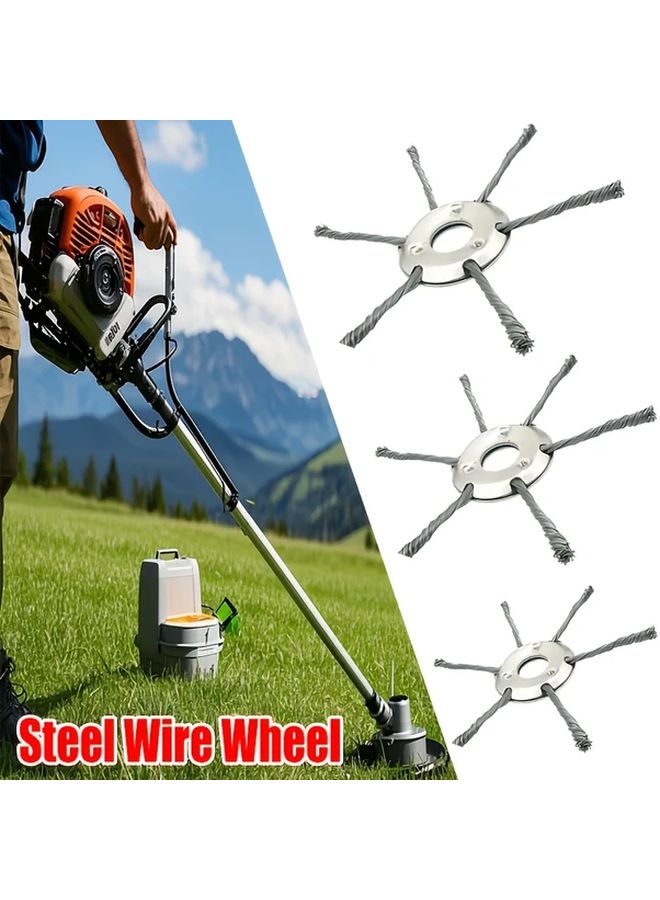 9.06 Inch 6 Blades Steel Wire Grass Trimmer Head 2 Pack for Lawn Mowers - Image 5